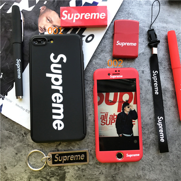 Supreme iphone7ケース 全面保護可能 専用ガラスフィルム付き