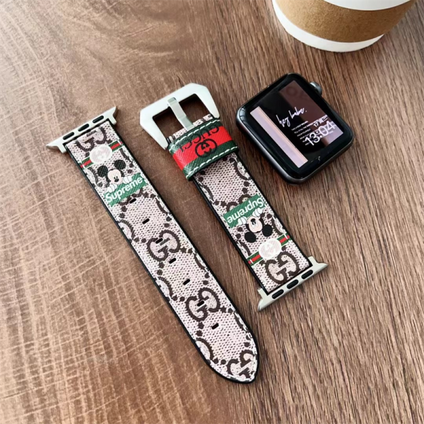 アップルウォッチバンド グッチ キャンバス風  apple watch バンドアップルウォッチ時計 ベルト レディース メンズ GUCCI apple watch レザー バンド ブランド 安い