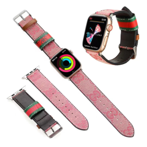 Alternative view of アップルウォッチバンド グッチ キャンバス風  apple watch バンドアップルウォッチ時計 ベルト レディース メンズ バーバリー風 apple watch レザー バンド ブランド 安い