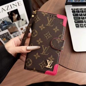 Alternative view of アイフォンケース iphone16/16プロ スマホケース iphone 16e 手帳型 iphone15pro ケース LV 15pro ライチレザー iphone14pro/13/ se2/se3カバー ヴィトンコピー 携帯ケース iphone12 カード収納