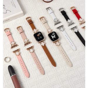 Alternative view of Van Cleef アップル ウォッチ バンド ヴァンクリーク クローバー 本革 apple watch バンド ブラック ブランド 女性かわいい ハイブランド 人気 女子
