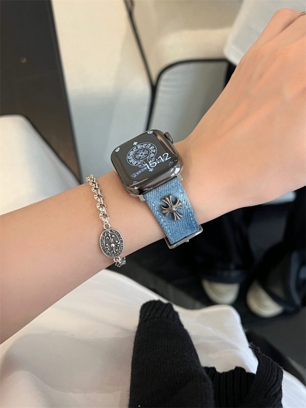 デニム アップル ウォッチ series10 バンド クロムハーツ コピー アップル ウォッチ バンド ブランドパロディapple watch バンド アップル ウォッチ バンド 女性