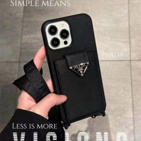 prada iphone16/16pro ケース カードケース 付き プラダ スマホ ショルダー iphone15/14promaxケース ブランド メンズ iphone13/12 ケース 背面 収納 ブランド スマホショルダー 大人 かわいい