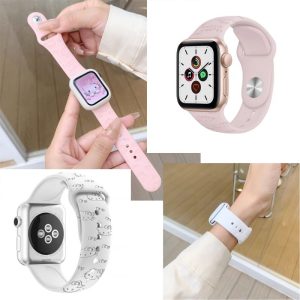 アップルウォッチ スポーツバンド シリコン 時計ベルト 交換 kitty キャラクター apple watch バンド おすすめ ブランド ハローキティ アップルウォッチベルト 人気 高校生