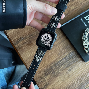 Alternative view of apple watch バンド ブランド クロムハーツ S10 アップル ウォッチ バンド メンズ おしゃれ iwatch S9/8/7 ベルト アップル ウォッチSE6/5/4 ベルト apple watch レザー バンド