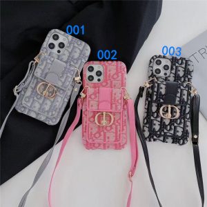 Alternative view of dior iphone16/16pro/15pro max ケース ショルダー パロディ風 iphone14/13/12 ケース カード 収納 背面 iphone12pro max カバー 女性向け ディオール アイフォンケース 斜め掛け おしゃれ