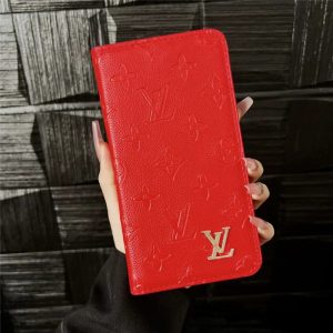 LOUIS VUITTON ルイヴィトン手帳型ケース レッドiPhoneケース iphone17/17air ケース 手帳型 ルイ ヴィトン フォリオ