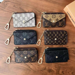 Alternative view of ヴィトン風 ウォレット ハイブランド カード収納 カラビナ ミニ 財布 ブラック レディース 財布 おしゃれ ウォレット ブランド 大人かわいい