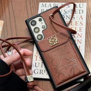 Alternative view of loewe GALAXY ケース s25 ハイブランド スマホケース アンドロイド スマートフォン用ケース Galaxy s24/23ブランドカバー ロエベ 人気 おすすめ ギャラクシー s22 ultra ケース 対応 カード収納 ストライプ付き レディース