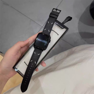 Alternative view of マルジェラ apple watch バンド ハイブランド Series10  かっこういい アップル ウォッチ バンド レザー メンズ margiela スマート ウォッチ ベルトブラック