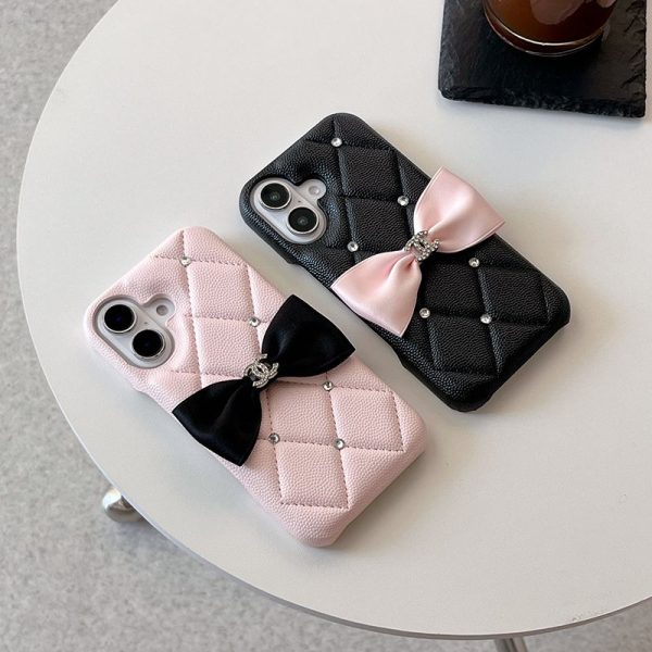シャネル iPhoneケース ハイ ブランド 人気 レザー chanel スマホケース iPhone16/16proケース  高級 大人 かわいい ビーズ リボン付き iPhone15/14 カバー キルティング