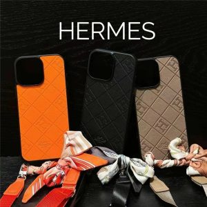 エルメス iphone17/17air ケース ハイブランド スマホケース シンプル かわいい iphone16/16pro ケース ショルダー hermes iphone15/14 ケース スカーフ付き