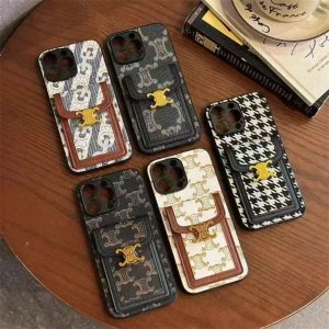 iphone17 ケース セリーヌ iphone17pro ケース ハイ ブランド celine スマホケース iphone16/16pro ケース カード 収納 ブランド iphone15/14pro ケース 人気 女子 韓国