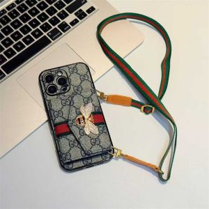 Alternative view of グッチ iphone17/17proケース 蜂 スマホショルダー ハイブランド 人気 gucci iphone16/16promaxケース コピー iphoneケース 背面収納 iphone15/14proケース 斜めがけ ブランド