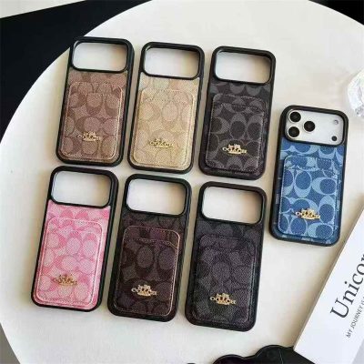 coach iphone ケース 17pro コーチ 携帯 ケース iphone17 iphoneケース カード収納 ブランド iphone16 ケース ブランド かわいい カード 入れ 付き iphone ケース