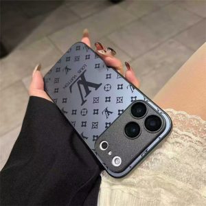 ヴィトン スマホケース ガラス iPhone17/17pro ケース カメラ 保護 iPhone16/16pro maxケース ハイ ブランド iphone15/15proケース メンズ 人気 iphone ケース オレンジ おしゃれ