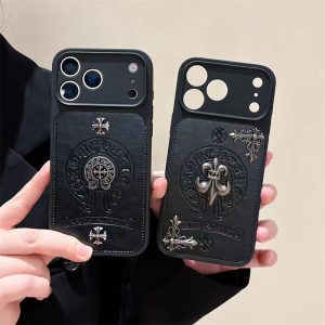 Alternative view of クロム ハーツ スマホケース 17/17pro chrome hearts iphoneケース 黒 iphone16/16promax ケース ストリート ブランド スマホケース 人気 高校生 男子 iphone15/14ケース ブランド メンズ