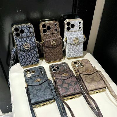 マイケル コース スマホケース iphone17/17pro max コーチ アイフォンケース iphone16/16プロ ケース カード ケース 付き スマホショルダー おしゃれ ブランド COACH スマホケース ショルダー