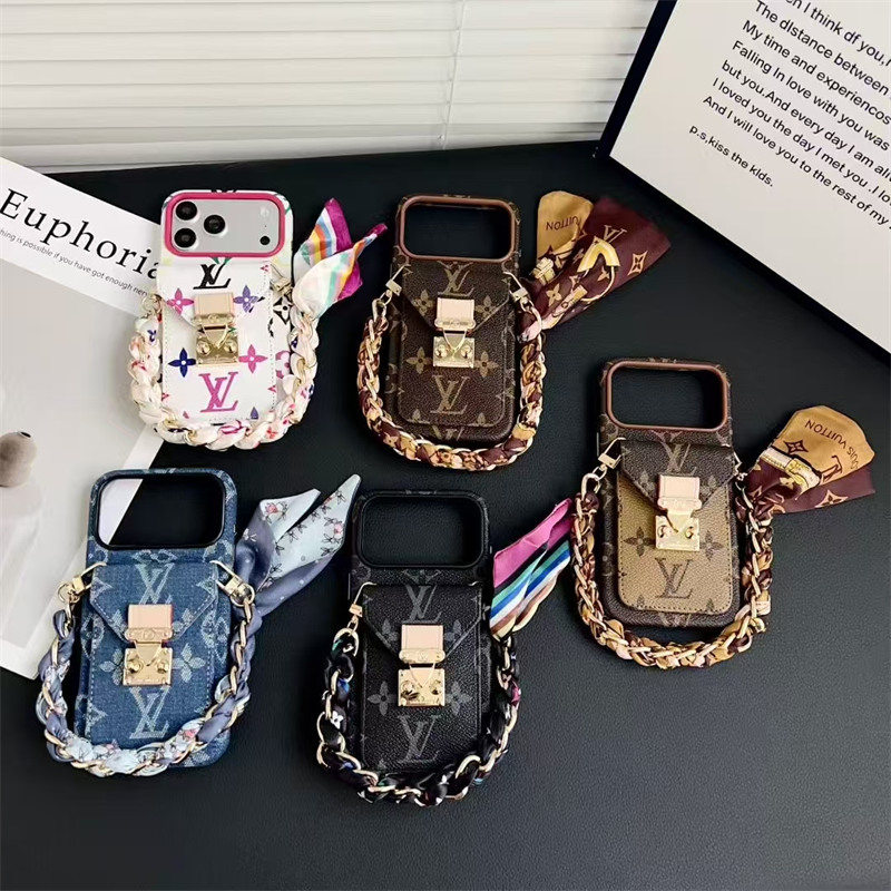 ルイヴィトン iPhone17 ケース 新作 iphone17pro ケース ハイブランド ヴィトン 携帯ケース ストラップ 付き iphone16/16pro/15/14ケース 大人可愛い ブランド スカーフ付き