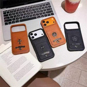 クロムハーツ アイフォン17/17proケース iphone16/16pro/pro maxケース お揃い ブランド chrome hearts スマホケース iphone15/15proケース カード 収納 iphoneケース ハイブランド メンズ