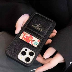 Alternative view of iphone17e/16e ケース ハイ ブランド prada iphone17/17pro ケース 背面 収納 プラダ スマホケース iphone16/16promax ケース カード 収納 iphoneケースおしゃれ海外