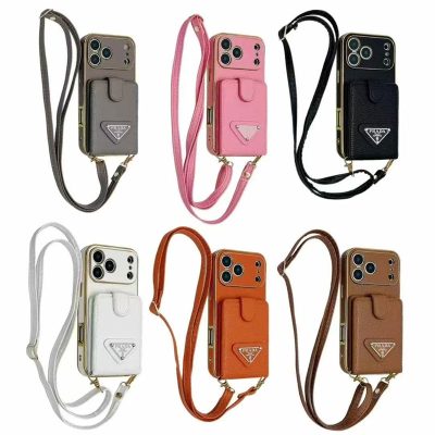 プラダ 携帯 ケース ショルダー prada iphone17/17pro ケース iphone16/16pro ケース カード収納 iphone15/15pro ケース 斜めがけ ブランド スマホケース 人気 ブランド