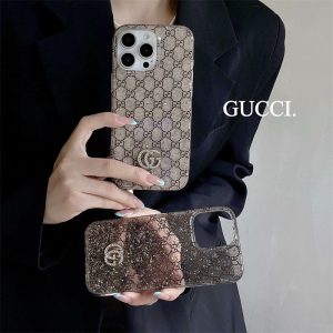 グッチ iphone17/17pro ケース キラキラ iphone16/16pro ケース 女子 人気 iphoneケース ブランド パロディ gucci 携帯ケース iphone15/14 ケース 海外 セレブ 2026
