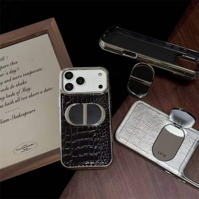 ディオール 携帯ケース ミラー 付き dior iphone17/17pro ケース iPhone16/16proケース 人気ブランド 女性 30代/40代 iphoneケース 鏡 スマホケース ブランド 人気