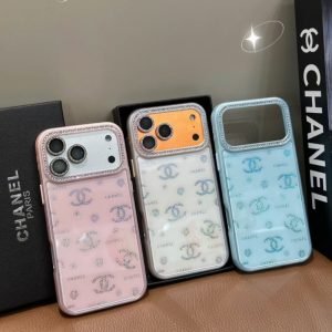 シャネル iphone ガラス ケース Iphone 17/17pro chanel スマホケース iphone16/16promaxケース 人気ブランド 女性 30代 iphone15/15proケース キラキラ ブランド iphone ケース かわいい